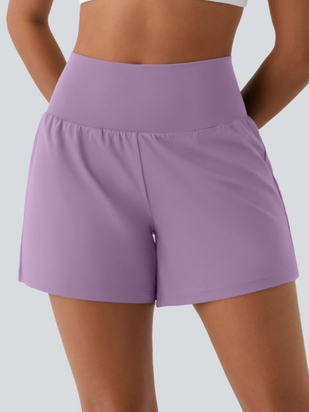 Halara SoftlyZero™ Airy Super High Waisted 2-in-1 InstantCool Yoga Shorts 5''